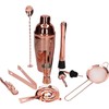 Bartender Set 11 Tbsp with Base Copper Shine Shaker Cobbler