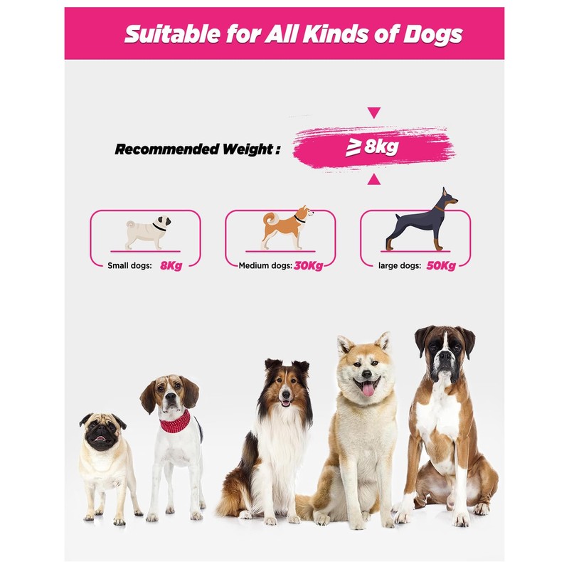 Hands Free Dog Leash, 8.2ft Multifunctional Crossbody Rope with Explosion-Proof