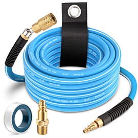 EVOULTES Hybrid Air Hose, 3/8 in. x 52 ft., 300 PSI Heavy Duty Air Compressor Hose with 360 Swivel Coupler, Kink Resistant, Lightweight, All-Weather Flexibility with 1/4" NPT Fittings