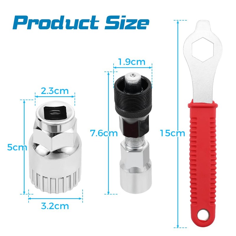 Mtsooning 3PCS Bicycle Crank Extractor Puller, Bike Crank Puller Tool