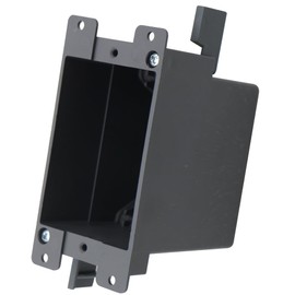 AIRTAK 1-Gang Old Work Electrical Outlet Box, Plastic Junction Box for Switches,14Cu in Outlet Box,for Home Improvement, AWG Standard,ETL Listed and Fire Rated for 2 Hours(1 Pack).