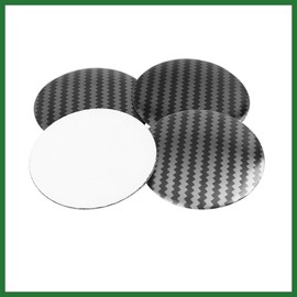 Motoforti 56.5mm Car Wheel Center Hub Cap Sticker Carbon Fiber Pattern 4pcs Long-lasting