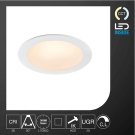 SLV AKALO 83, DL, Indoor Recessed Ceiling Light, 3000 K, 4200 K, 5700 K, Adjustable, White, White
