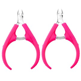 SAFIGLE 2Pcs Cuticle Trimmer Portable Dead Skin Remover Non Slip Nail Clipper Tool for Manicure High Toughness Stainless Steel Convenient Nail Art Accessory