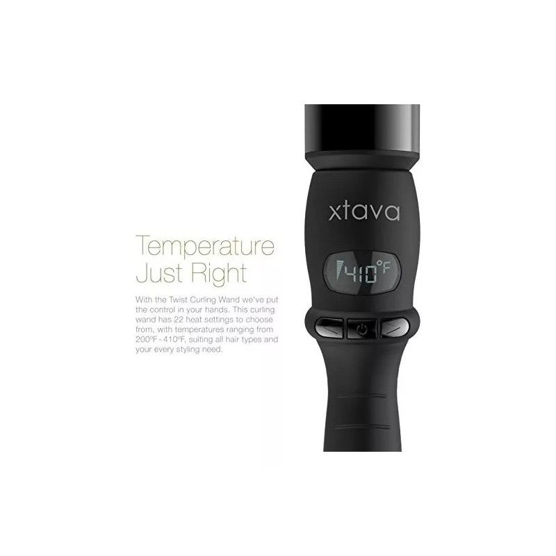 - Xtava Torcedura Curling Wand - Cónicos Automáticos Hierro Qu