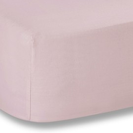Plain Dyed Pink Fitted Sheet 105x200cm 100% Cotton Percale
