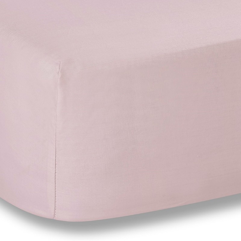 Plain Dyed Pink Fitted Sheet 105x200cm 100% Cotton Percale