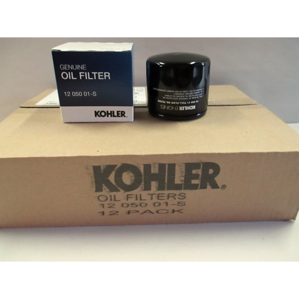 KOHLER 12 050 01-S Engine Oil Filter For CH18 - CH25 And CV18 - CV25- 12 pack
