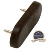 Adsamm® 16 x plastic glides with 2 nails, brown, 18