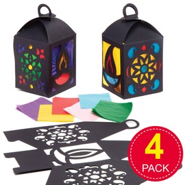 Baker Ross Diwali Lantern Craft Sets (Pack of 4) - Crafts for Children