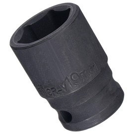 TA-VIGOR 6-Point Impact Socket, 1/2-Inch Drive 19mm Spindle Axle Nut Socket Driver, Durable CR-V Steel 39mm Length Nut Impact Socket for Auto Repair Easy Removal, Shallow Metric Sizes