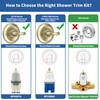 Replacement for D Faucet 13 Series Single-Function Shower Valve Trim