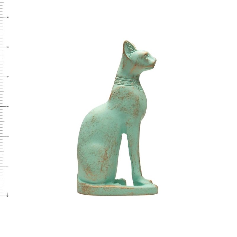 Discoveries Egyptian Imports Patina Bastet Cat Statue - Made in