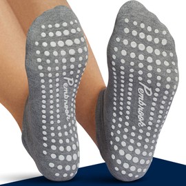 Pembrook Grip Socks for Women and Men - 6 Pairs Barre Socks with Grips for Women | Gripper Socks for Women | Yoga Socks for Men | Pure Barre Socks | Non Slip Socks Mens