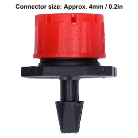 100 Unidades de Gotero de Riego de 8 Orificios, Emisor de Goteo Ajustable de Plástico de 360 ​​Grados, 0-70 L/h, Aspersores de Riego de Radio de Pulverización de 0,2-3,3 Pies para Microtubo 4mm(Rojo)