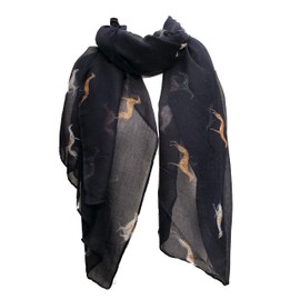 Pamper Yourself Now Navy with Different Coloured Greyhound Scarf