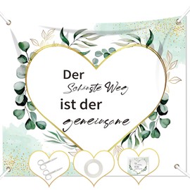 ChYoung Wedding Heart to Cut Out 200 x 180 cm High Quality Bed Sheet Wedding Game for the Bride and Groom Wedding Gifts, Wedding Sheet with 2 Scissors/6 m Rope, Wedding Games