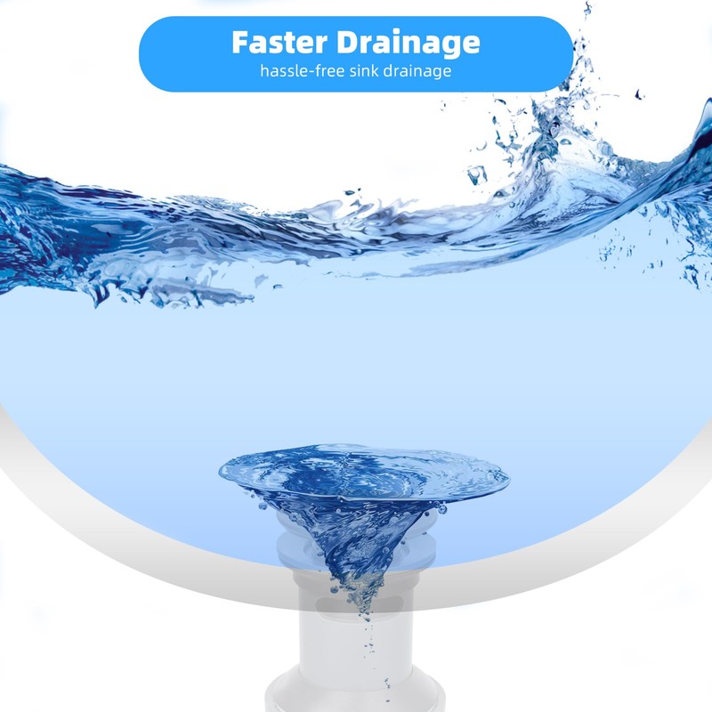 2 Pack Push and Seal Pop-up Drain Stopper with Overflow