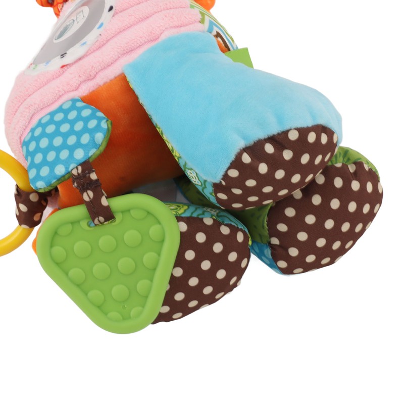 Infant Stroller Rattle Bell with Teether Mirror Cute Giraffe Plush