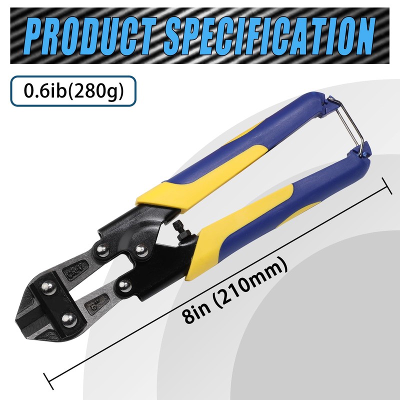 8-inch Jewelry Making Chains Cutter with Bi-Material Ergonomic Handle Grip,