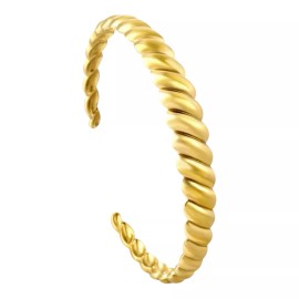 ZARD Croissant Cuff Bracelet In 18k Gold Plate