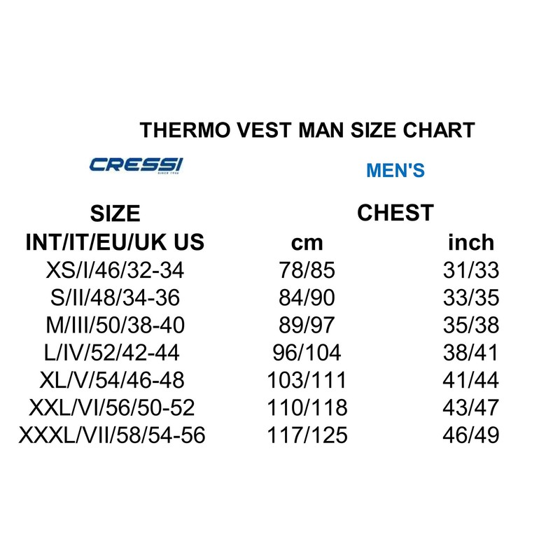 Cressi Men's Short-Sleeved Thermal Vest with Curze Sleeves, UV Protection