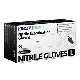 Hairlich® Nitrile Gloves, Disposable Gloves, Powder-Free Gloves, Multipurpose, Nitrile Gloves, Latex-Free, Examination Gloves (L)