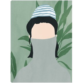 Fine Art Canvas Ameli Canvas Wall Decor by Artist Sozi for Living Room, Bedroom, Bathroom, Kitchen, Office, Bar, Dining & Guest Room - Ready to Hang - 32 in x 43 in