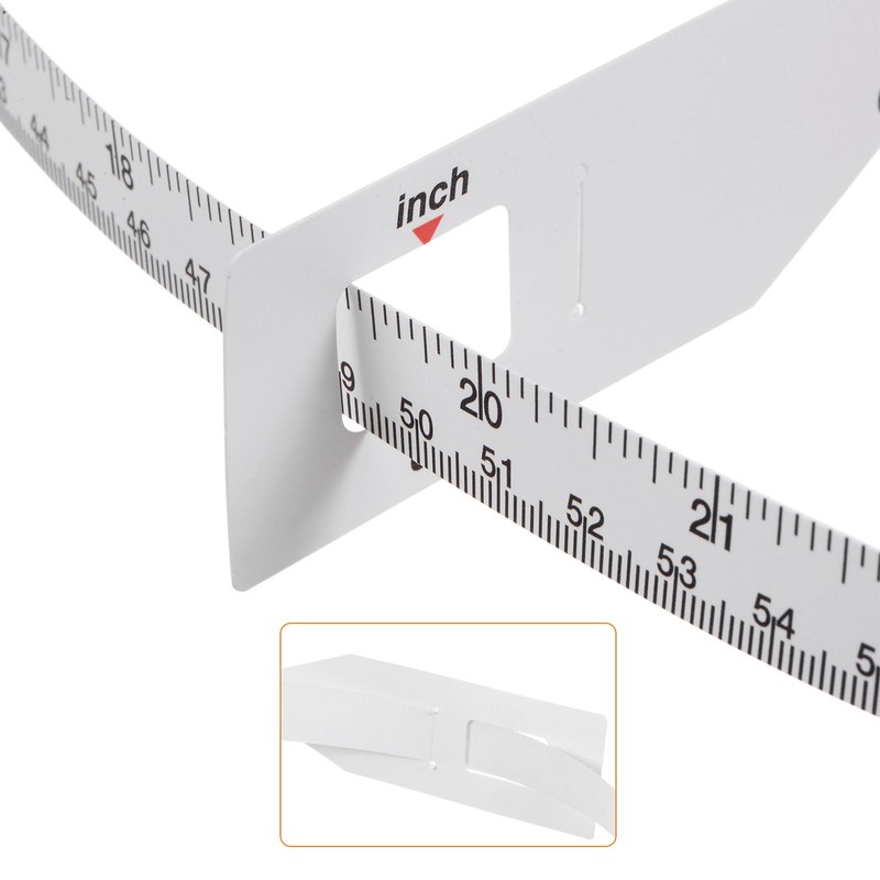 sourcing map 2Pcs Head Circumference Tape 24"(60cm) Plastic Measuring Rule