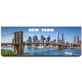 New York Panoramic Fridge Magnet Manhattan Travel Souvenir Brooklyn Bridge