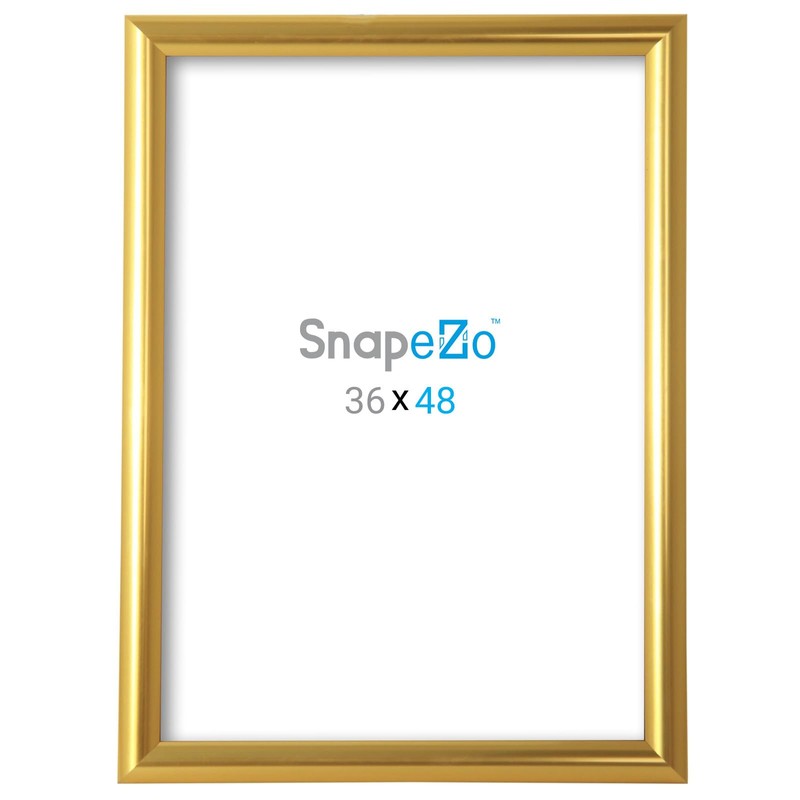 SnapeZo Gold Effect 36x48 Poster Frame, Front-Loading, Wall Mount, Aluminum