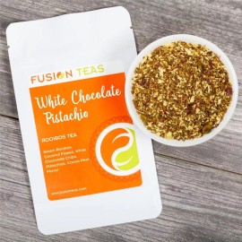 Fusion White Chocolate Pistachio Green Rooibos Loose Leaf Herbal Tea - Fusion Teas - 4 oz Pouch