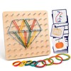 Geoboard Montessori Toy, 8x8 Pin Geometry Shape Puzzle Board, Graphical