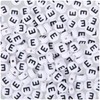 200PCS Letter Beads 4x7mm Acrylic Alphabet Beads for Bracelets, White