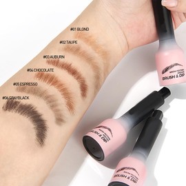 Liquid Microblading Eyebrow Pen, Instant Brow Brush, Revorie Brow-Fection, Liquid Eyebrow Brush, Brow-Fection Angled Brush & Dip Liquid Eyebrow Gel, Long-Lasting Smudge Proof (Auburn)