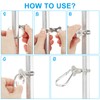 PATIKIL Adjustable Flagpole Clips 0.7-1.2 Inch, 4 Pcs Stainless Steel