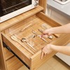 Teenyyou 1 Pack Expandable Kitchen Drawer Organizer Clear Acrylic Utensil