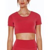 ENERBLOOM Open Back Workout Crop Tops for Women Backless Yoga