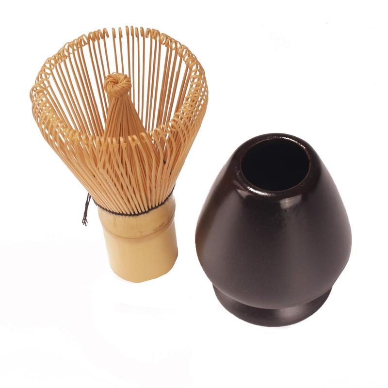 Matcha Tea Whisk Set - Bamboo Whisk and Whisk Holder