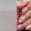 Star Nail Stickers for Nail Art 3D Glitter Shiny Silver
