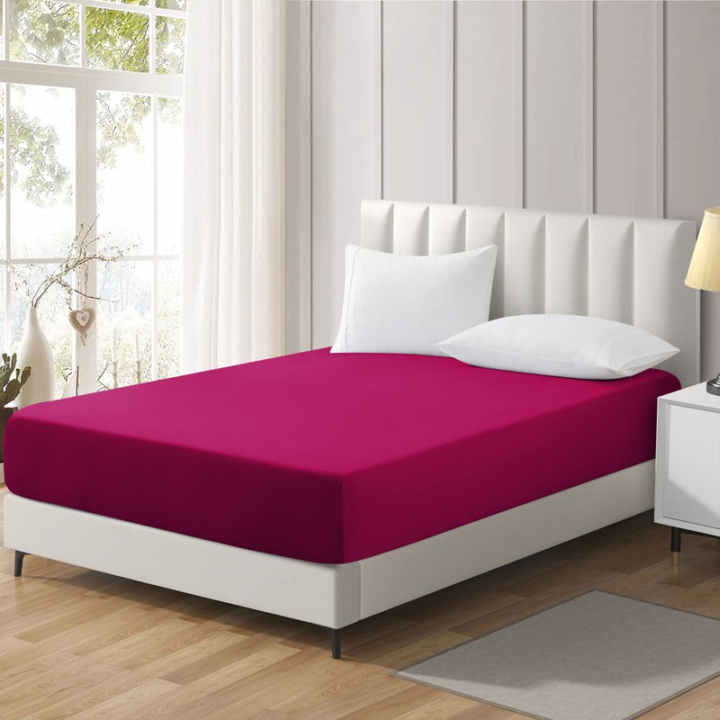AMEHA Single Fitted Sheet 25 cm Deep Soft Brushed Microfiber