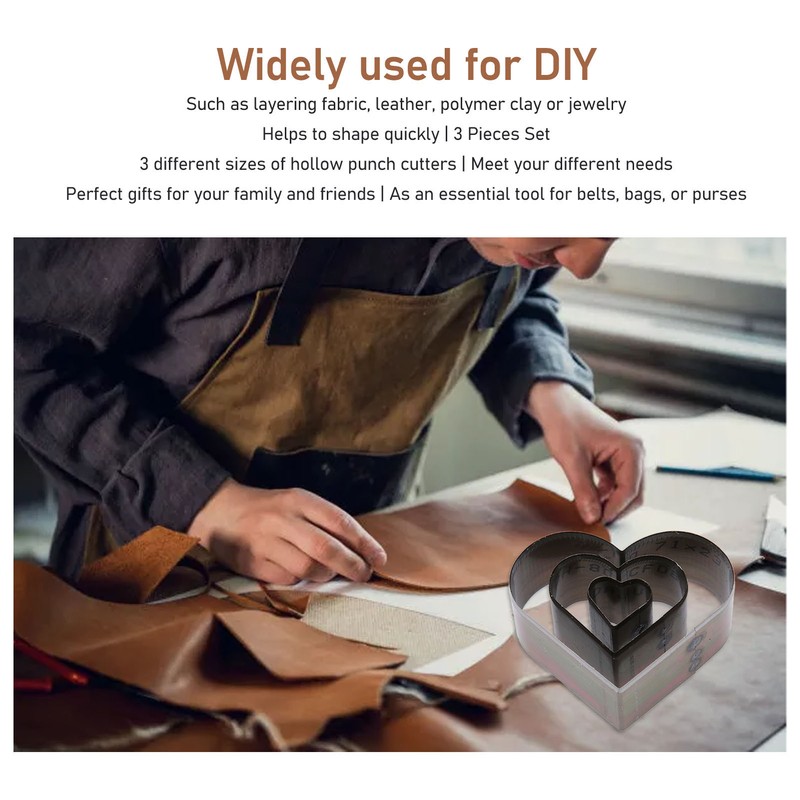 Punching Die Cutter Heart Shaped High Carbon Steel DIY Leather