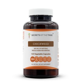 Secrets of the Tribe Chickweed 120 Capsules, 800 mg, Chickweed (Stellaria Media) Dried Herb (120 Capsules)