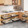 Seinloes 2 Pack Pull Out Cabinet Organizers 21"Deep with Raising