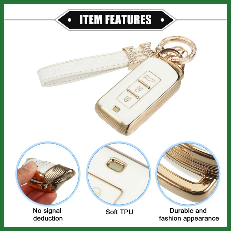 Motoforti Remote Keyless Key Fob Cover Kit for Mitsubishi, 3