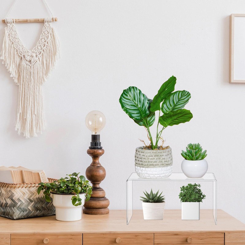 RattanView 3 Pcs Extra Large 13,12,11 Inch Acrylic Display Risers