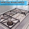 XPOOP 4 x Metal Gas Hob Knobs, 6 mm Rotary