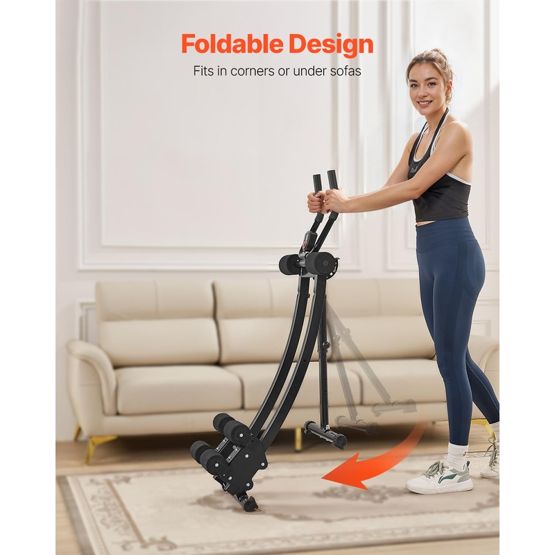 VEVOR AB Workout Machine, Dual-track Ab Workout Equipment at Home