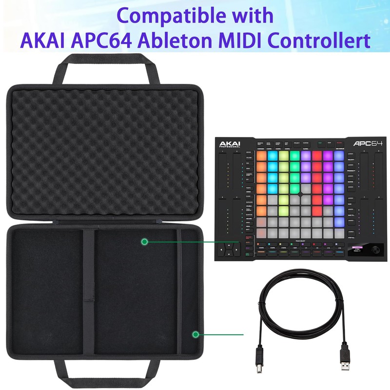 co2CREA Hard Case Compatible with AKAI Professional APC64 Ableton MIDI