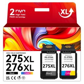 NVN PG-275XL CL-276XL Compatible for Canon 275 and 276 Ink Cartridges for Canon Ink 275 and 276 275XL 276XL Combo Pack Compatible for Canon TS3722 TR4700 TS3500 TR4722 TS3522 TS3700 Printer